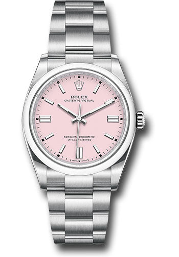 Rolex Oyster Perpetual 36 Watch - Domed Bezel - Candy Pink Index Dial - Oyster Bracelet - 126000 cpio